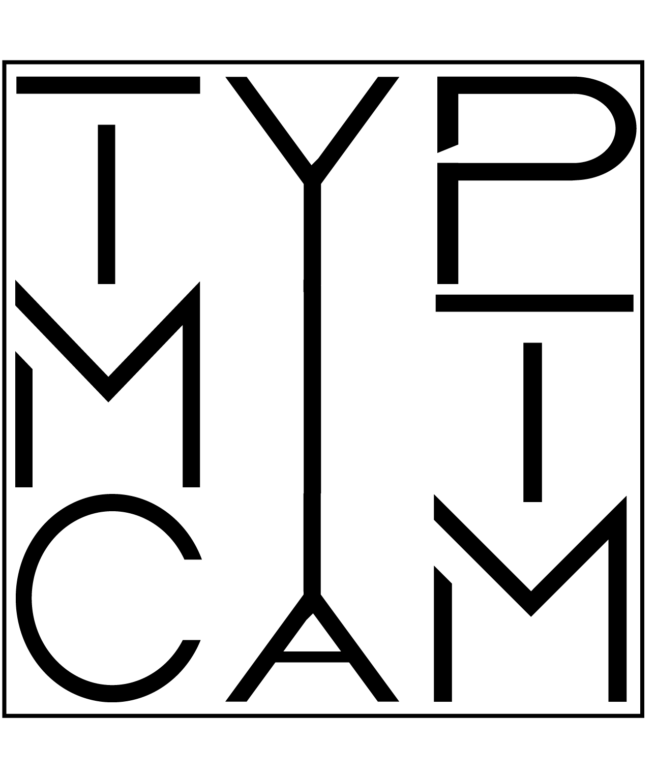 TYP MIT CAM (TMC MEDIA) Logo in Schwarz/Weiß einer Social Media Agentur